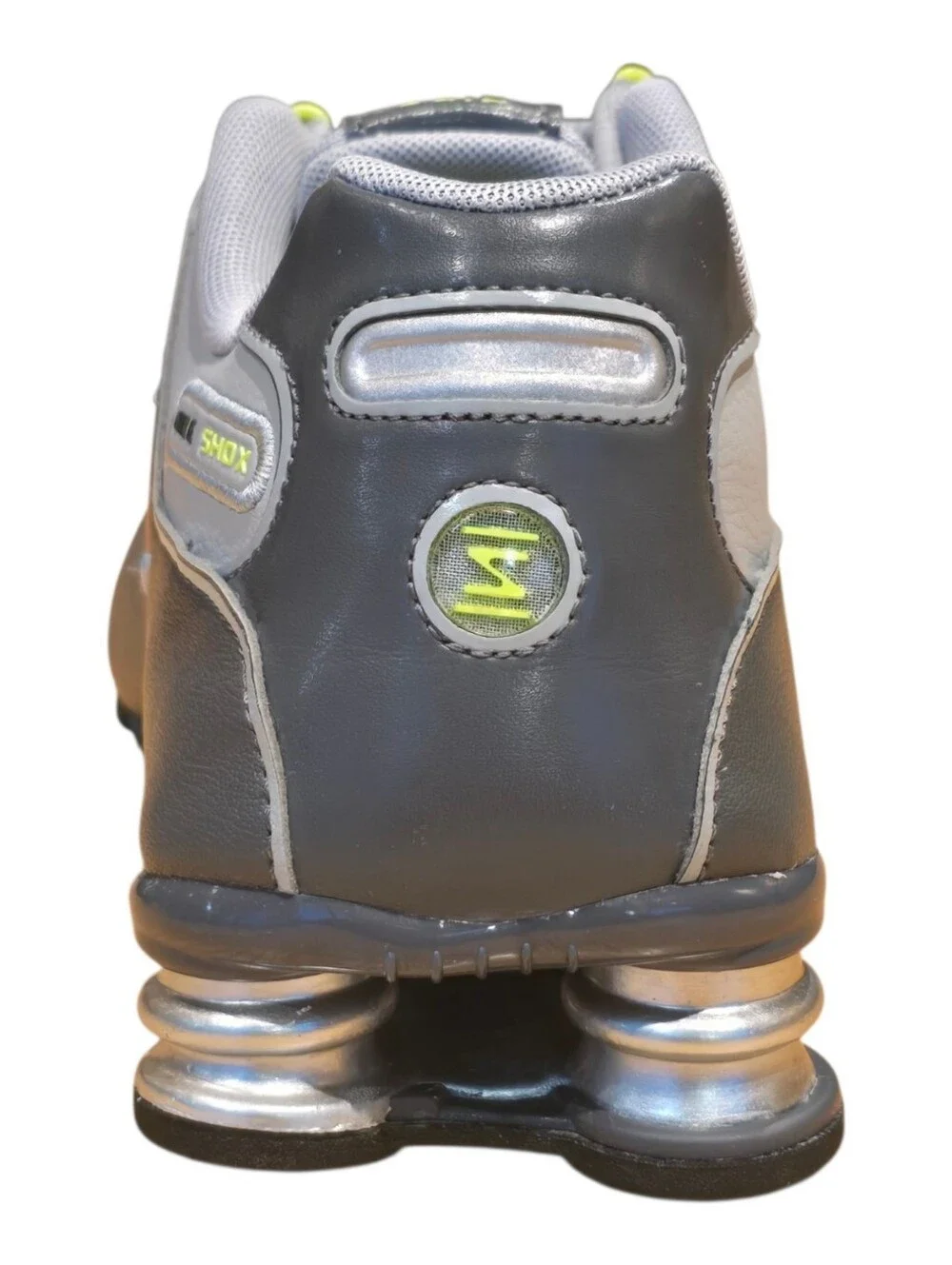 Nike Shox NX Dark Grey Wolf Grey Volt Sneakers 378341-009 Men's Size 10.5 NEW